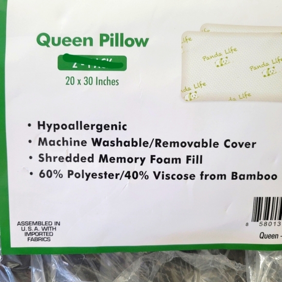 New 7" Memory Foam Pillow Bamboo Cover Soft Queen Pillowcase - Picture 10 of 15